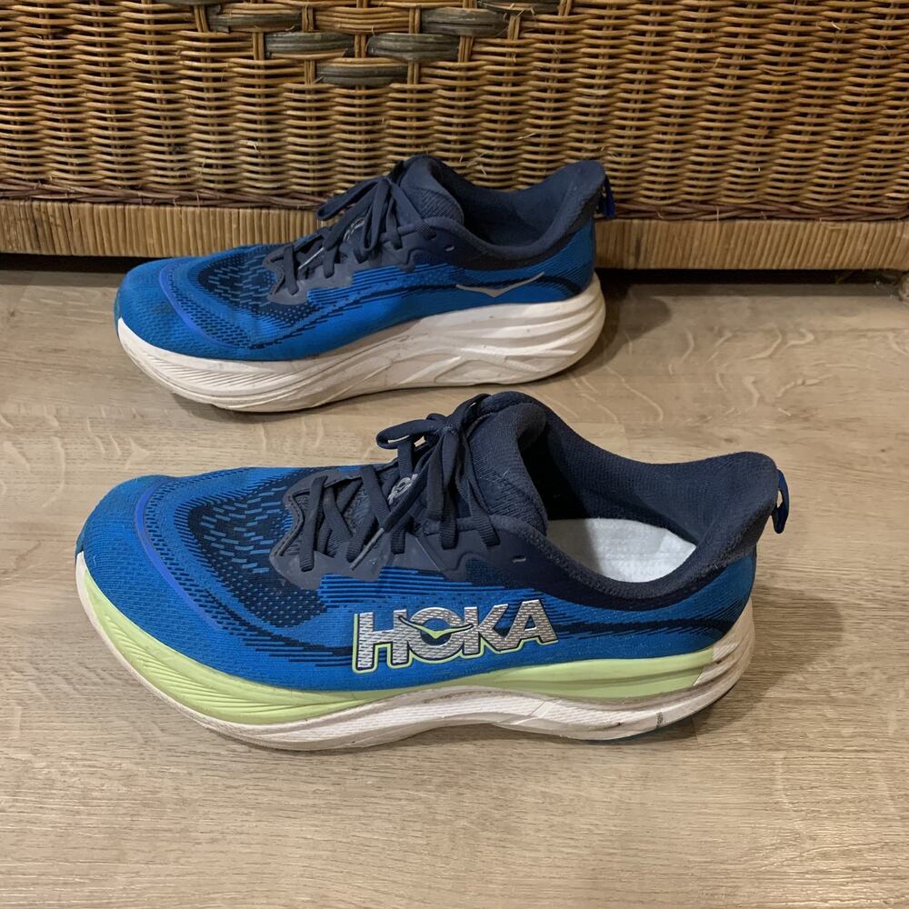 Hoka One One Skyflow Wide Men 11.5 2E Varsity Navy Electric Cobalt Running Shoes